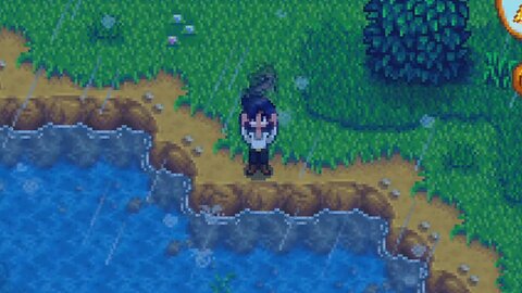 Gameplay: Stardew Valley - Fishing(Pelican Town Rain Weather)