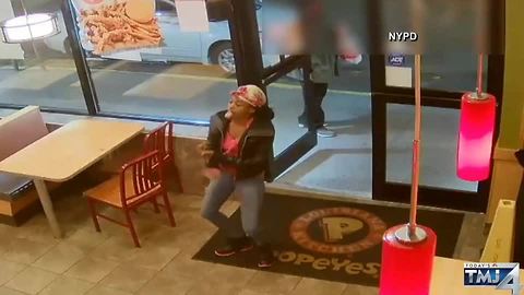 Woman smashes window at Popeyes after she finds out meal doesn't come with drink