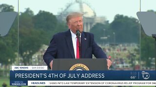 President Trumps addresses July 4 crowd