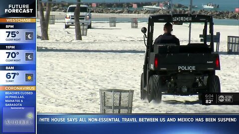 Pinellas Co. officials detour crowds from Clearwater Beach as it was voted to close amid coronavirus concerns