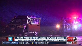 Woman arrested after leading deputies on chase
