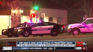 One man is dead after vehicle vs. pedestrian crash