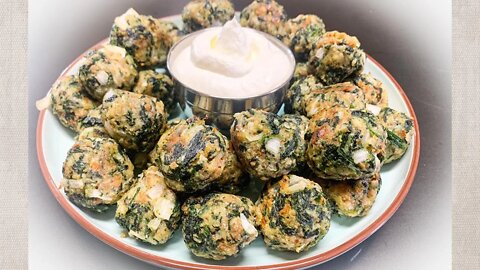 SPINACH STUFFING BALLS Appetizer great for Holiday or Game Day