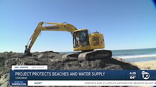Sand dredging project protects water supply and beaches