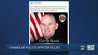 Community responds after a Chandler officer was killed while responding to a pursuit call
