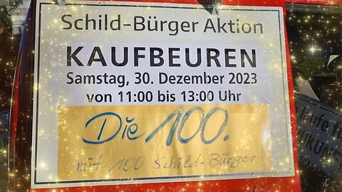 Schild-Bürger Aktion in Kaufbeuren am 30.12.2023