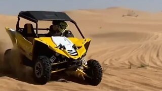 Tate brothers drive dune buggies in Dubai