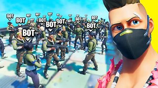 100 Bots vs 1 Player in Fortnite..