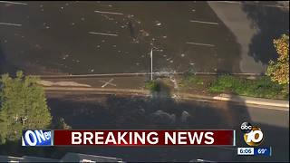 Massiver water main break near homes