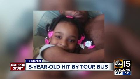 GoFundMe page set up for young girl hit, killed by tour bus in Phoenix