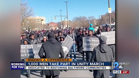 1,000 men take part in Unity March dedicated to restoring Baltimore communities