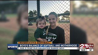 Maddie Boyd's balance of softball and motherhood