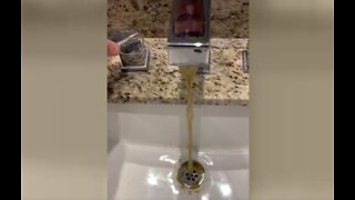 Strange colored tap water startles guest staying at Strip hotel