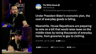 White House tweets about Biden lowering prices! (CLIP)