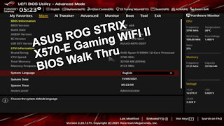 ASUS ROG STRIX X570-E Gaming WIFI II BIOS Walk Thru