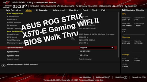 ASUS ROG STRIX X570-E Gaming WIFI II BIOS Walk Thru