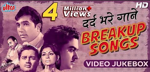 TOP 20 SAD SONGS Kishore Kumar, Mohd Rafi, Lata M, Asha Bhosle