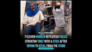 Would be robber gets his ass beat by store owners