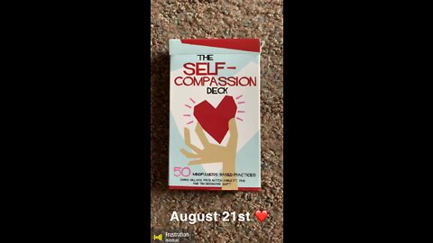 August 21st oracle card: selfcompassion sunday