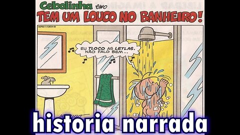 Cebolinha em-Tem um louco no banheiro! | Gibis do Rapha