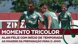 GANSO FAZ GOL DE LETRA NO TREINO; ALAN FELIZ COM A PRÉ-TEMPORADA: “VAI ME DAR MAIS GÁS”