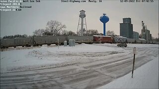 SB Grain through the Snow at Manly, IA on December 9, 2022