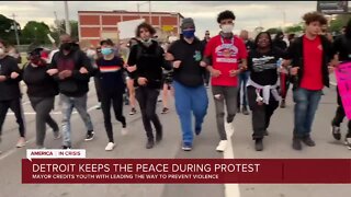 Detroit keeps the pease during protest