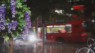 Relaxing Rainy London Night | Heavy Rain In City - White Noise For Sleeping | Optimal Relaxing