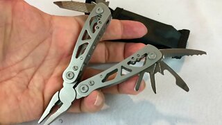 beegod Mini 9-in-1 Folding Pliers Multi-Tool Stainless Steel SOG EDC Pocket Size Portable Toolkit