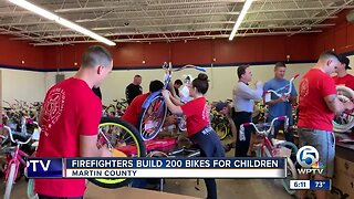 Firefighters build 200 bikes for area children