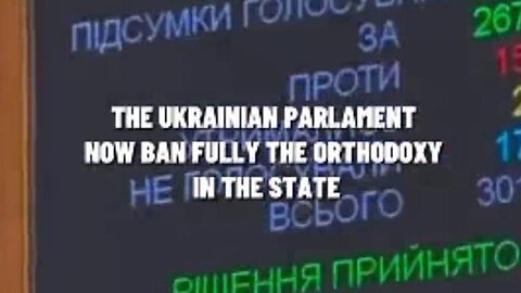 Ukrainian [Khazar] Parliament BANS the Christian Orthodox Church!