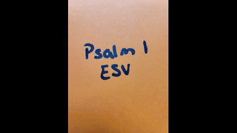 Psalm 1 - ESV Audio only