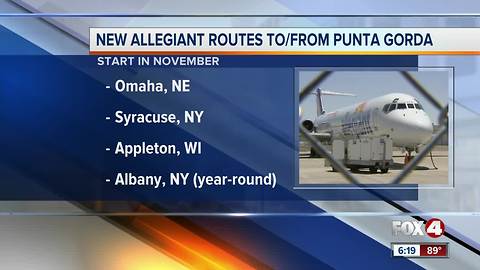 New Allegiant Flights at Punta Gorda