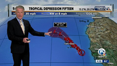 Tropical Depression Fifteen forms