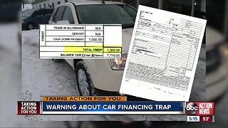 Warning about car financing trap