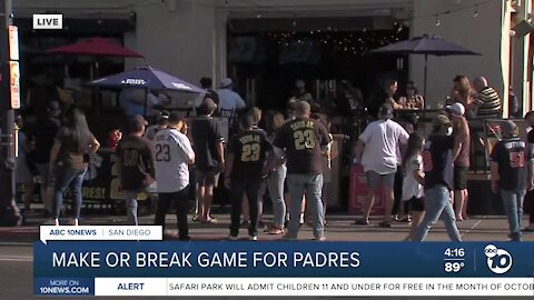 Fans gather for make or break game for the Padres