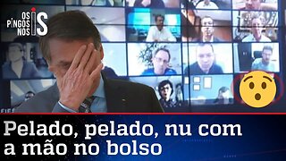 Peladão aparece em videoconferência com Bolsonaro