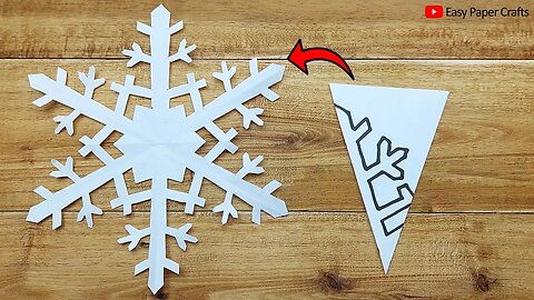 Paper Cutting Design ❄️ How to Make Snowflake Out of Paper 🎄 Easy Paper Crafts