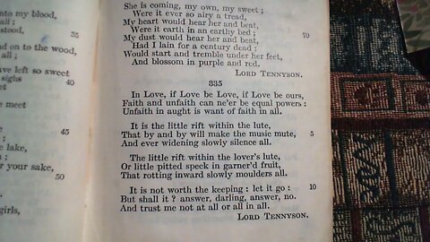 In Love, if Love be Love - Lord Tennyson