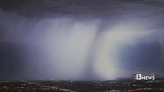 Lightning storm strikes Las Vegas