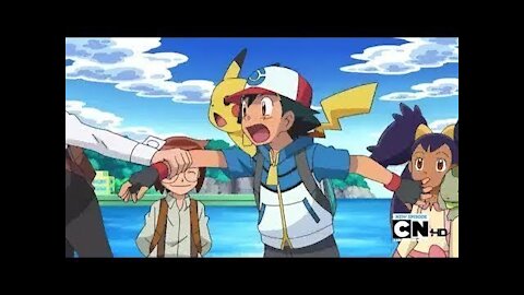 Pokemon Best Wishes: Cilan drags Ash away