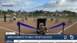 Improvements to girls' sports in Vista