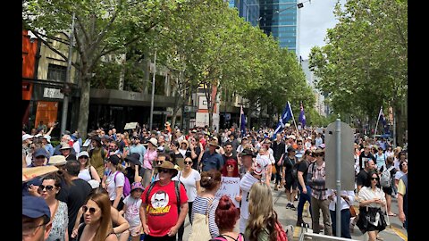 HUGE VAX MANDATE PROTEST - MELBOURNE AUSTRALIA 6 NOV 21