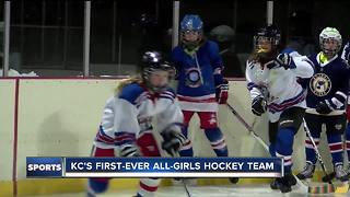 Kansas City's first-ever all-girls hockey team