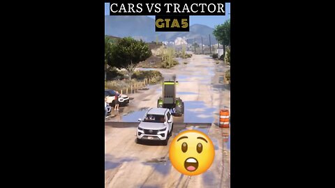 GTA 5 MOD Cars Vs Tractor