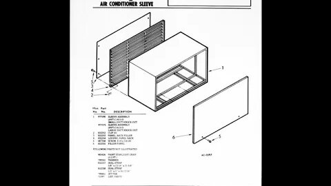 Whirlpool part schematic gas dryer, air conditioner sleeve, automatic washer - card-32