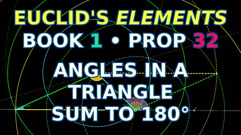 Angles in a Triangle Sum to 180° | Euclid's Elements Book 1 Proposition 32