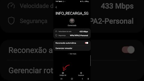 como descobrir sua senha wifi com código QR #shorts