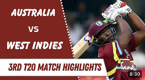 Australia v West Indies 3rd T20 highlights Match 2024..