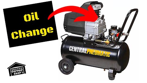 HARBOR FREIGHT CENTRAL PNEUMATIC 8 GALLON 2HP AIR COMPRESSOR - Oil Change And Form A Funnel Tool.